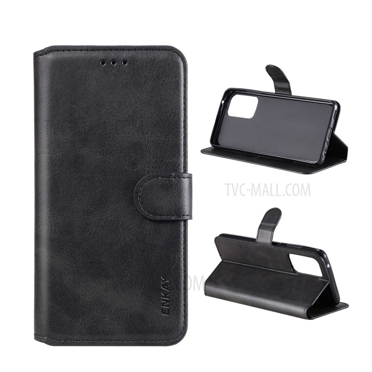 ENKAY PU Leather + TPU Protector for Samsung Galaxy A52 5G Wallet Stand Shell - Black-1