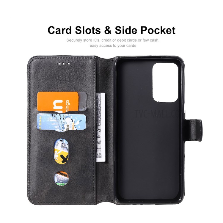 ENKAY PU Leather + TPU Protector for Samsung Galaxy A52 5G Wallet Stand Shell - Black-4