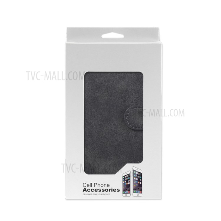 ENKAY PU Leather + TPU Protector for Samsung Galaxy A12 Wallet Stand Phone Shell - Black-7