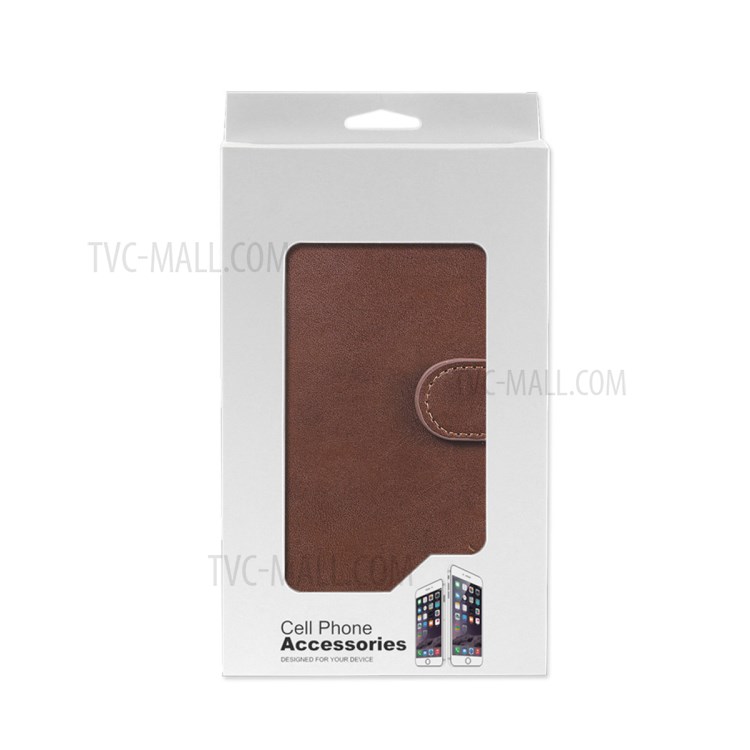 ENKAY PU Leather + TPU Protector for Samsung Galaxy A12 Wallet Stand Phone Shell - Brown-7