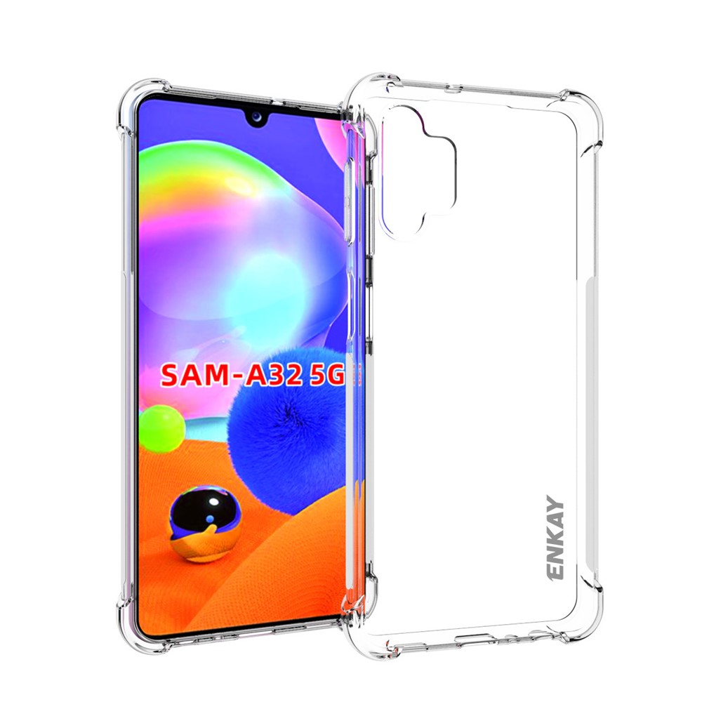 Hut-Prinz ENKAY ENK-PC095 Stoßfest Vier Ecken Verdickten Klare TPU-Schutzhülle Für Samsung Galaxy A32-1