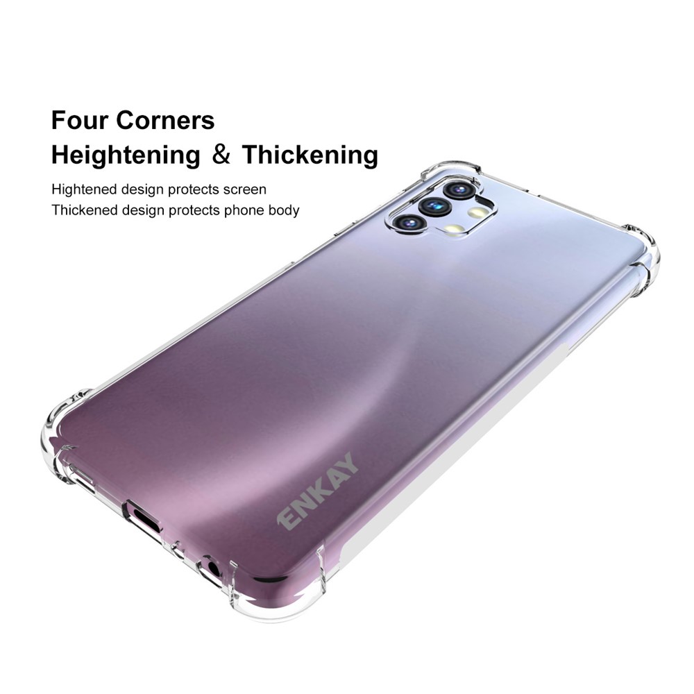 Hut-Prinz ENKAY ENK-PC095 Stoßfest Vier Ecken Verdickten Klare TPU-Schutzhülle Für Samsung Galaxy A32-2