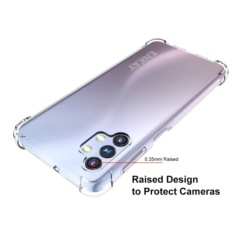 Hut-Prinz ENKAY ENK-PC095 Stoßfest Vier Ecken Verdickten Klare TPU-Schutzhülle Für Samsung Galaxy A32-3