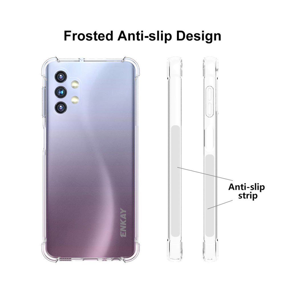 Hut-Prinz ENKAY ENK-PC095 Stoßfest Vier Ecken Verdickten Klare TPU-Schutzhülle Für Samsung Galaxy A32-4