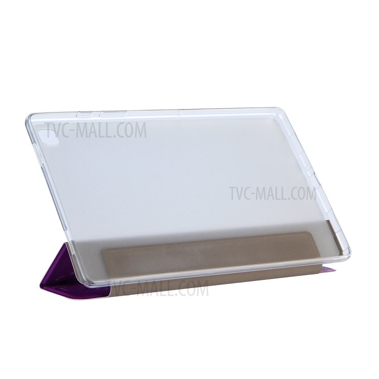 Leather Stand Tablet Cover Shell with Pattern Printing for Samsung Galaxy Tab A7 10.4 (2020) T500/T505 - Purple Butterfly-3