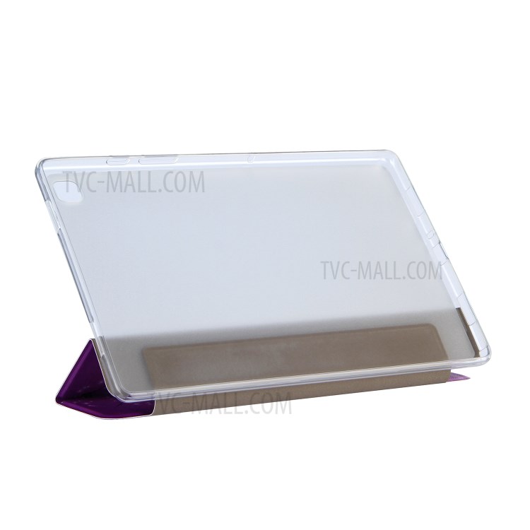 Cover de Tampa do Tablet em Couro Com Impressão de Padrões Para o Samsung Galaxy Tab A7 10.4 (2020) T500/T505 - Borboleta Roxa