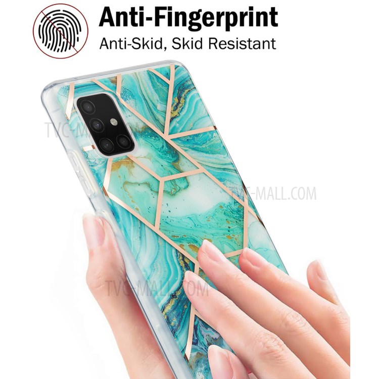 2.0mm IMD Marble Pattern Electroplating TPU Protector Cover for Samsung Galaxy A51 5G SM-A516 - Green-3