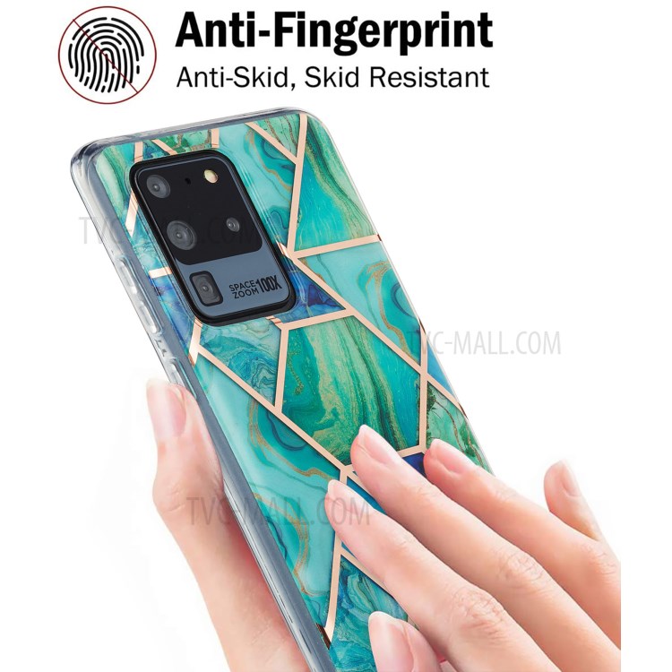 Marble Pattern Electroplating IMD 2.0mm TPU Protector Case for Samsung Galaxy S20 Ultra - Style D-3