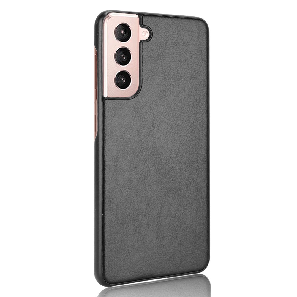 Litchi Texture PU Leather Coated Phone Protective Case Cover for Samsung Galaxy S21+ 5G - Black-3