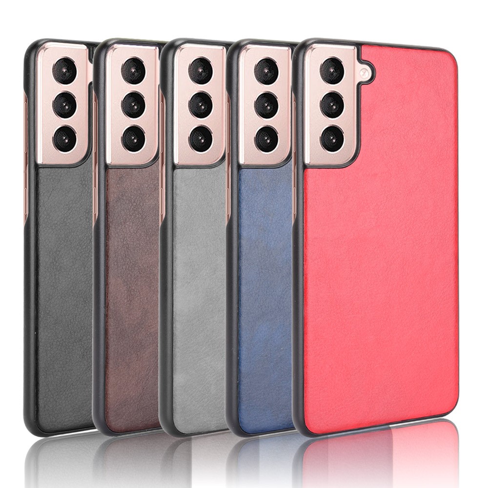 Litchi Texture PU Leather Coated Phone Protective Case Cover for Samsung Galaxy S21+ 5G - Black-8