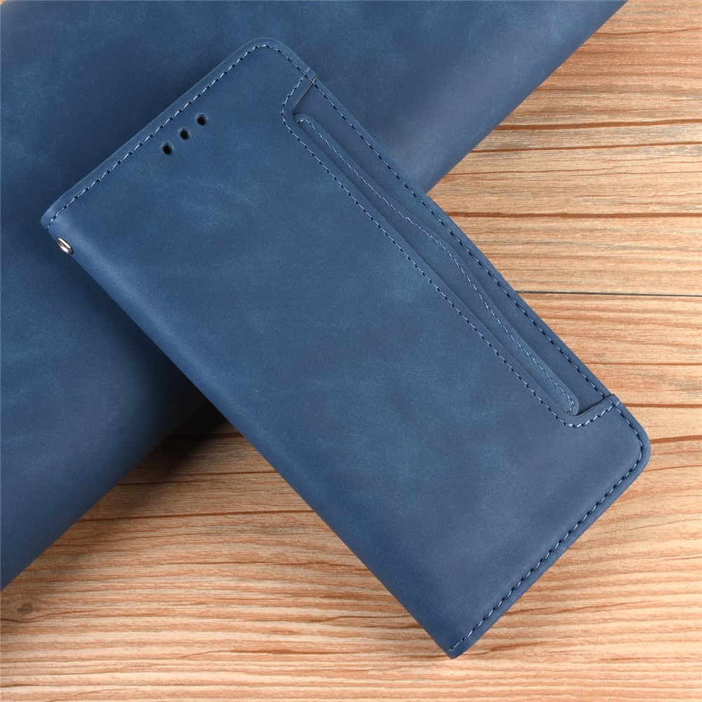 Leather Phone Wallet Design Stand Feature Protective Cover Case with Multiple Card Slots for Samsung Galaxy A32 5G - Blue-10