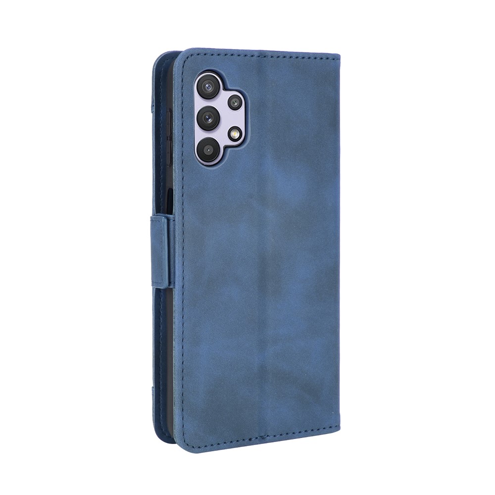 Leather Phone Wallet Design Stand Feature Protective Cover Case with Multiple Card Slots for Samsung Galaxy A32 5G - Blue-6