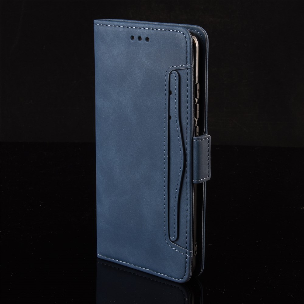 Leather Phone Wallet Design Stand Feature Protective Cover Case with Multiple Card Slots for Samsung Galaxy A32 5G - Blue-9