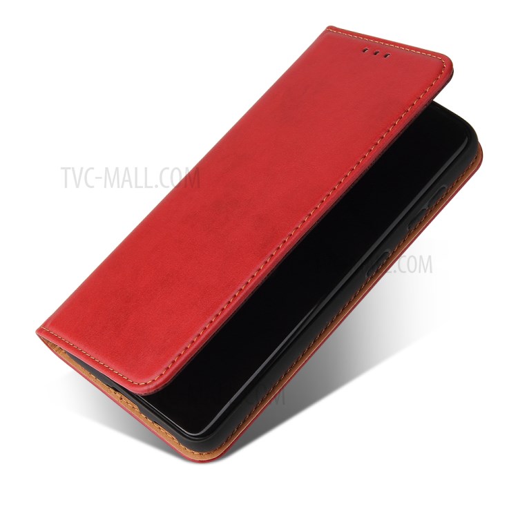 PU Leather + TPU Stand Wallet Cell Phone Protective Shell for Samsung Galaxy S21+ 5G - Red-3