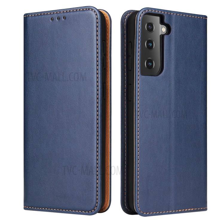 PU Leather + TPU Stand Wallet Cell Phone Protective Shell for Samsung Galaxy S21+ 5G - Blue-1