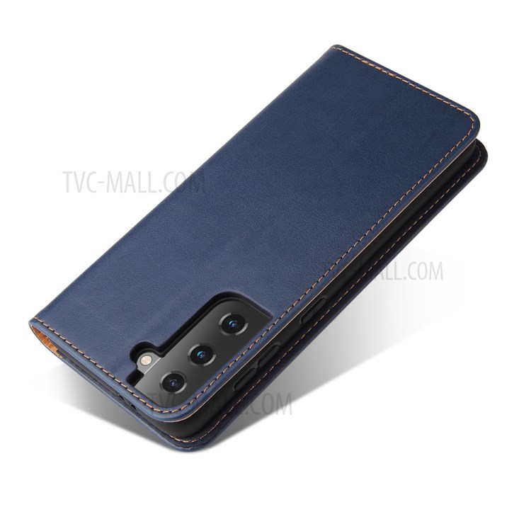PU Leather + TPU Stand Wallet Cell Phone Protective Shell for Samsung Galaxy S21+ 5G - Blue-2