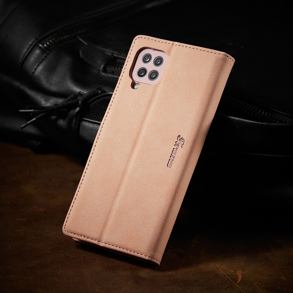 FORWENW F1 Series Leather Wallet Stand Cover Case for Samsung Galaxy A12 - Rose Gold-7
