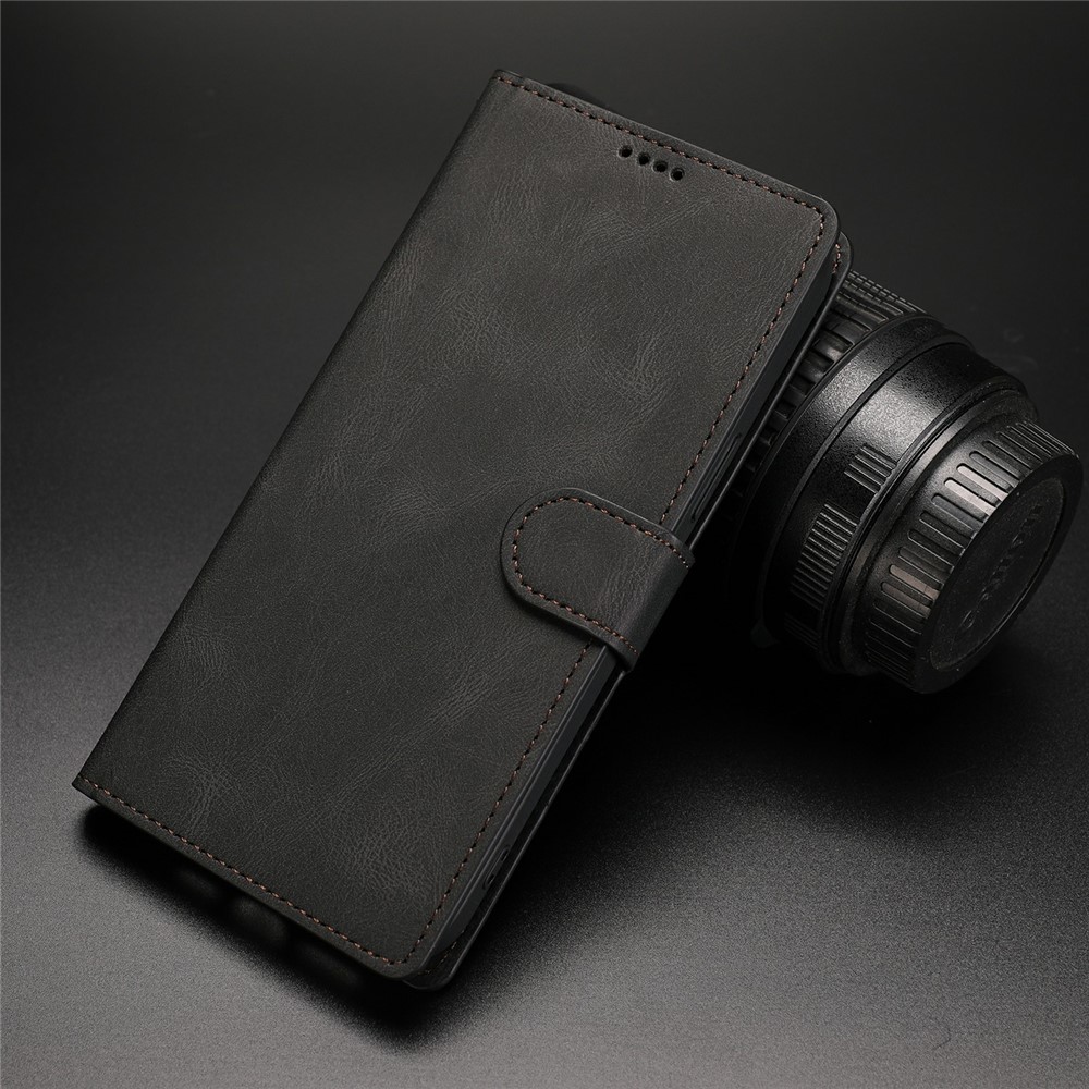 Wallet Stand Design Fantasy Classic Leather Phone Case for Samsung Galaxy S21 Ultra - Black-16