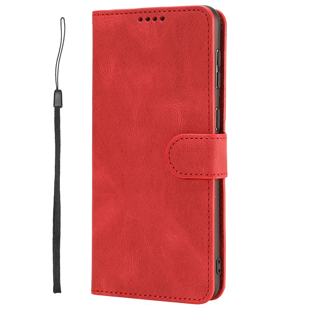 Fantasy Classic Leather Wallet Phone Case with Stand for Samsung Galaxy S21 5G - Red-10