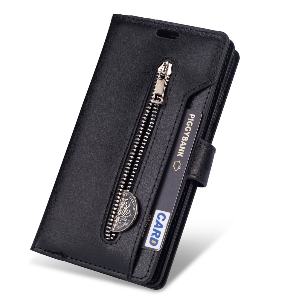 Multi-function Leather Wallet Stand Cover Case for Samsung Galaxy A72 5G - Black-4