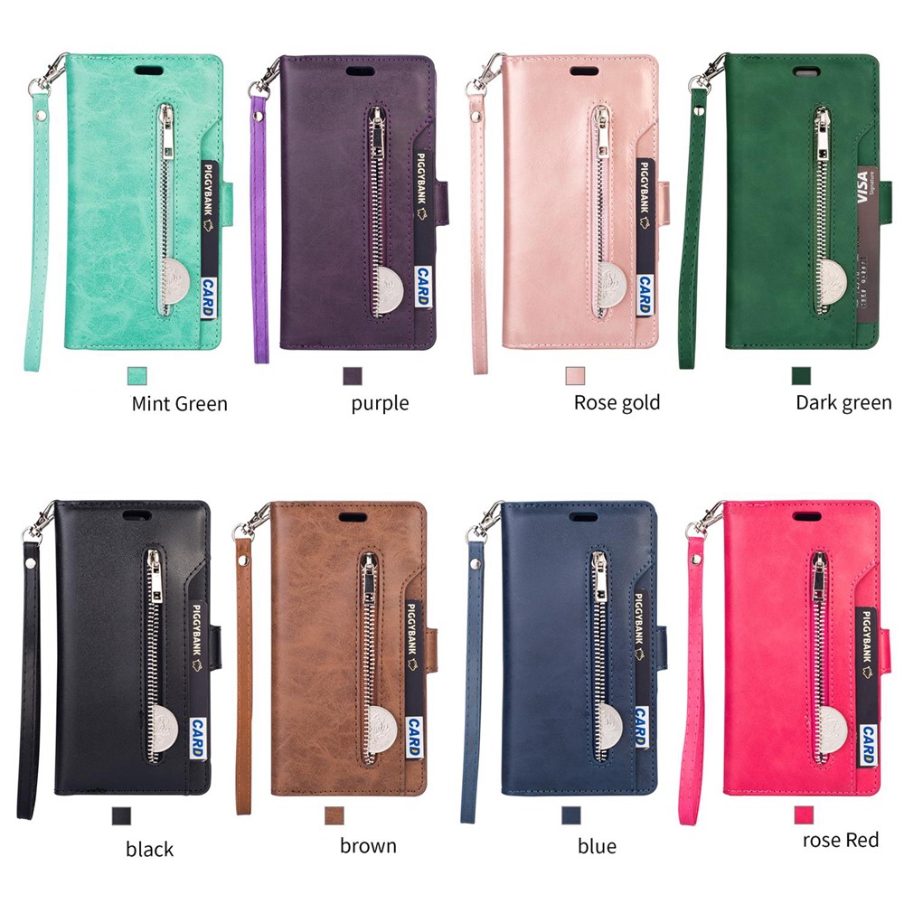 Multi-function Leather Wallet Stand Cover Case for Samsung Galaxy A72 5G - Black-9