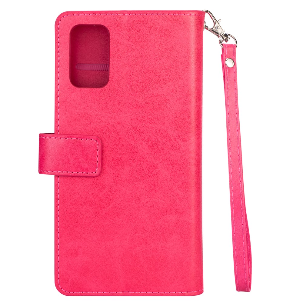 Multi-function Leather Wallet Stand Cover Case for Samsung Galaxy A52 5G - Rose-3