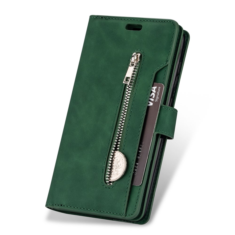 Multi-function Leather Wallet Stand Cover Case for Samsung Galaxy A52 4G/5G / A52s 5G - Dark Green-4