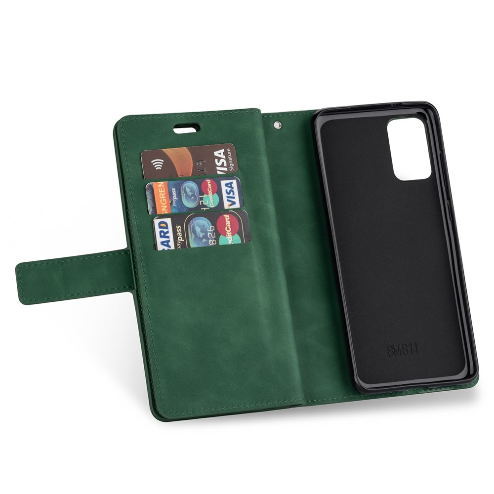 Multi-function Leather Wallet Stand Cover Case for Samsung Galaxy A52 5G - Dark Green-5