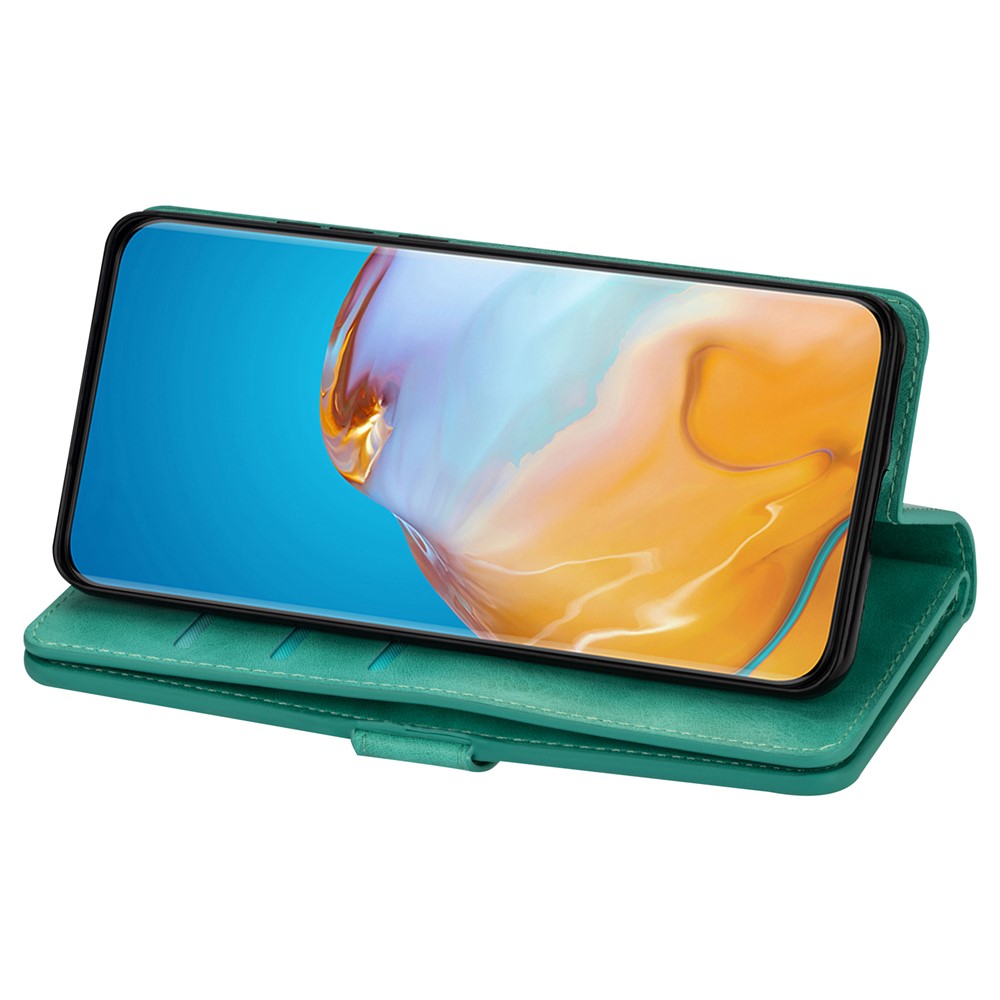 Multi-function Leather Wallet Stand Cover Case for Samsung Galaxy S21 5G - Green-7