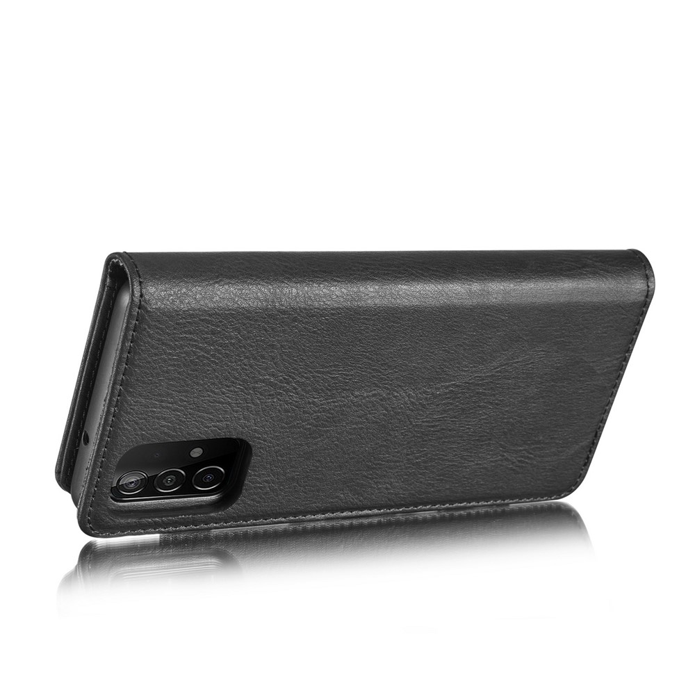 DG.MING Cover for Samsung Galaxy A52 5G Detachable 2-in-1 Split Leather Wallet Shell + PC Back Case - Black-6
