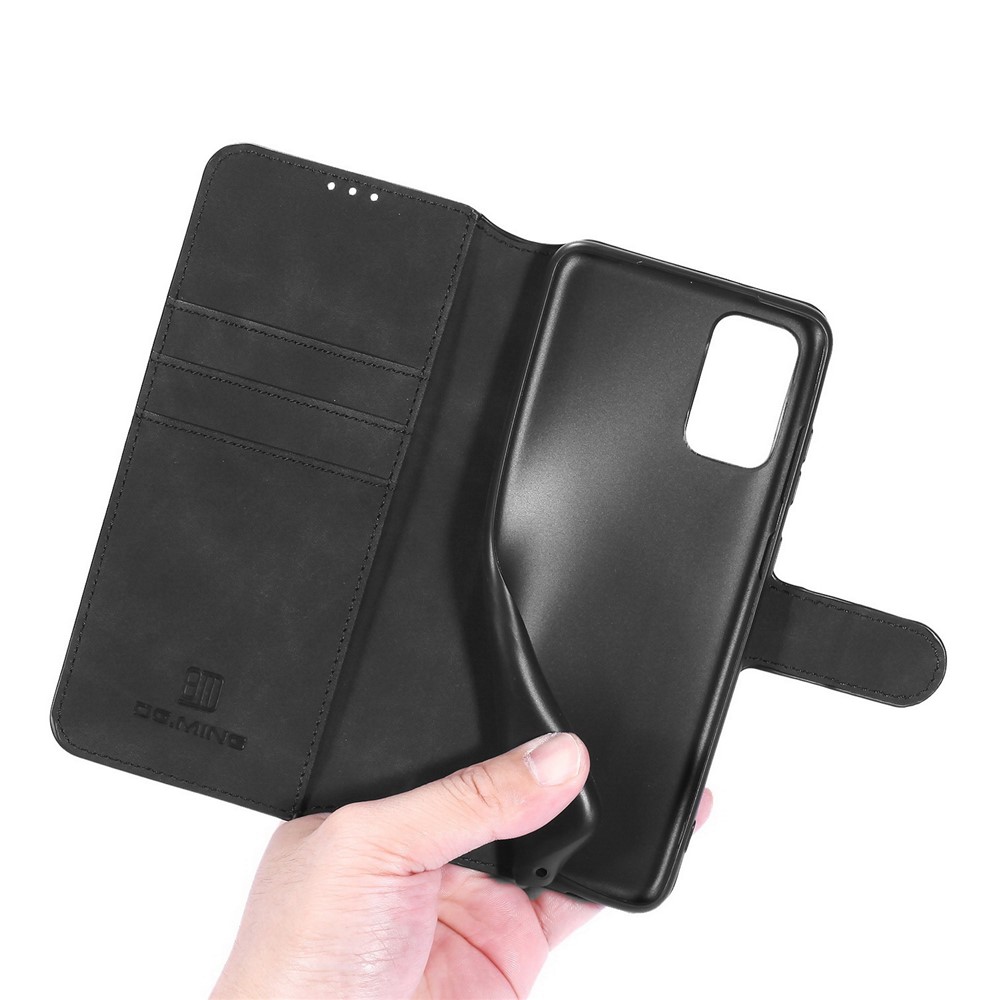 DG.MING Retro Style for Samsung Galaxy A02s (EU Version) Case Leather Wallet Stand Shell - Black-7