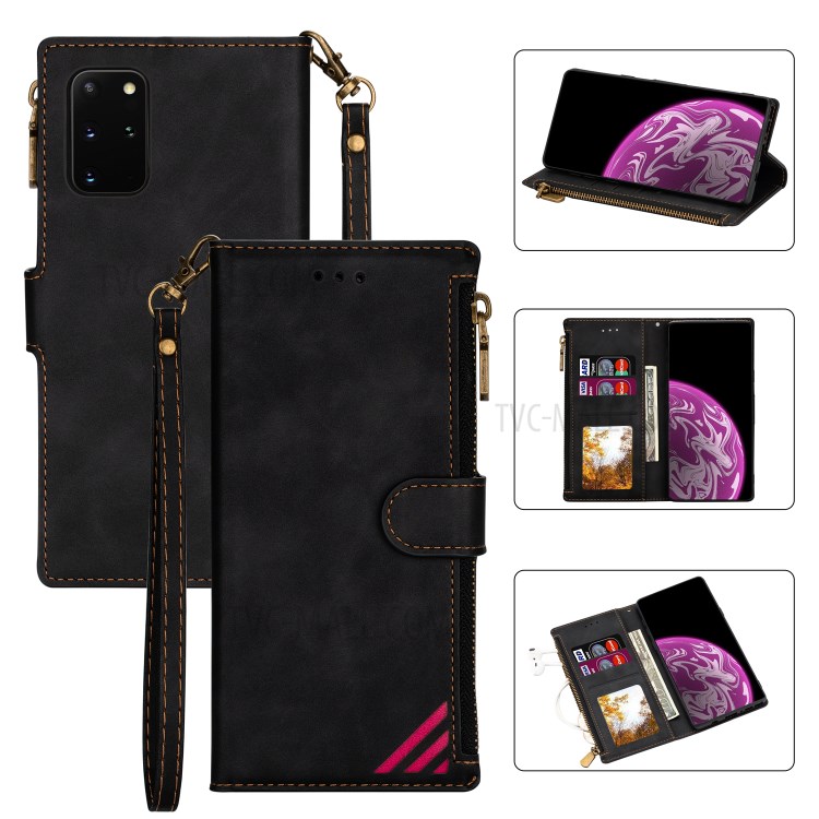Fashion Wallet PU Leather Coated TPU Cover for Samsung Galaxy A32 5G - Black-1