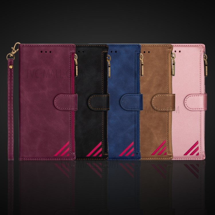 Fashion Wallet PU Leather Coated TPU Cover for Samsung Galaxy A32 5G - Black-12