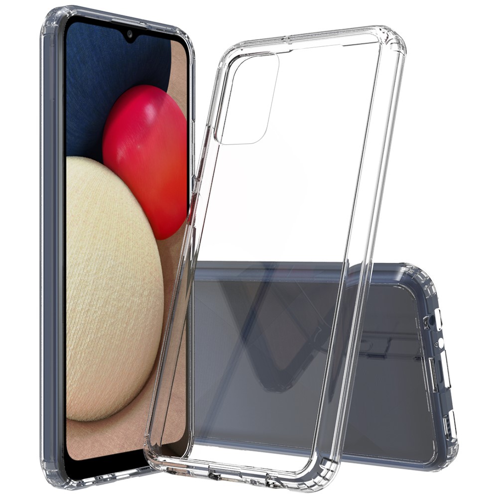 Ultra Clear Shockproof Anti-scratch Acrylic + TPU Back Hybrid Cell Shell for Samsung Galaxy A02s (EU Version)-1