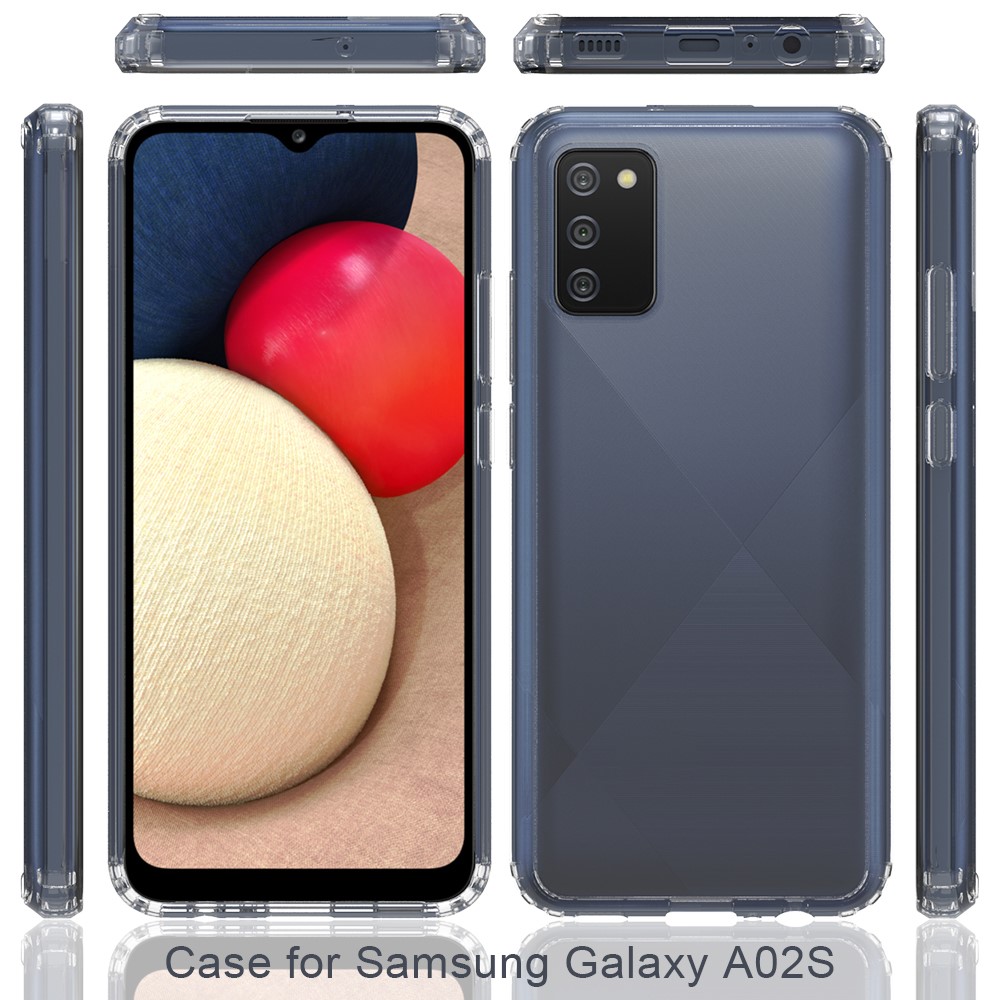 Ultra Clear Shockproof Anti-scratch Acrylic + TPU Back Hybrid Cell Shell for Samsung Galaxy A02s (EU Version)-2