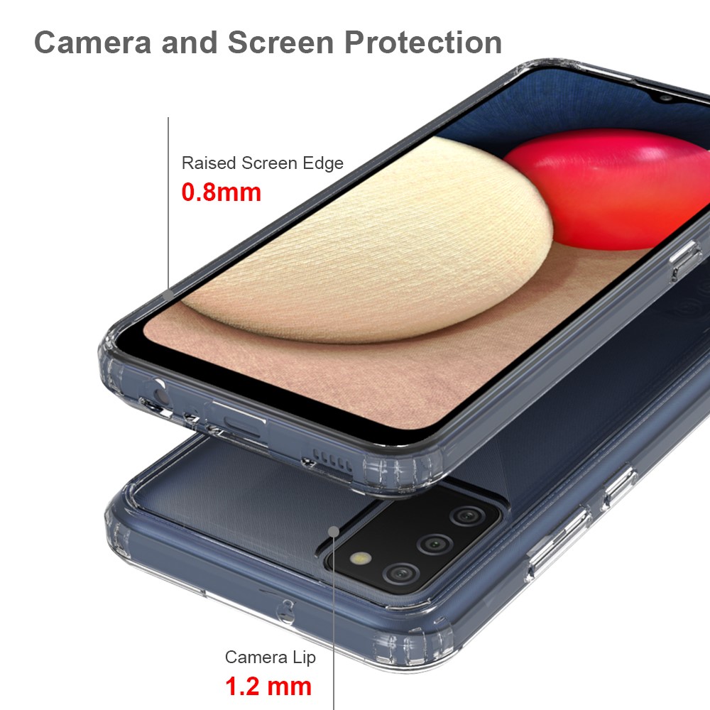 Ultra Clear Shockproof Anti-scratch Acrylic + TPU Back Hybrid Cell Shell for Samsung Galaxy A02s (EU Version)-3