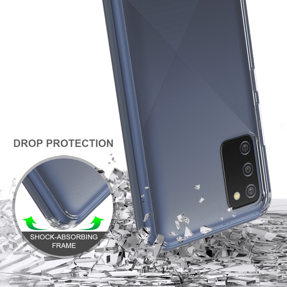 Ultra Clear Shockproof Anti-scratch Acrylic + TPU Back Hybrid Cell Shell for Samsung Galaxy A02s (EU Version)-4