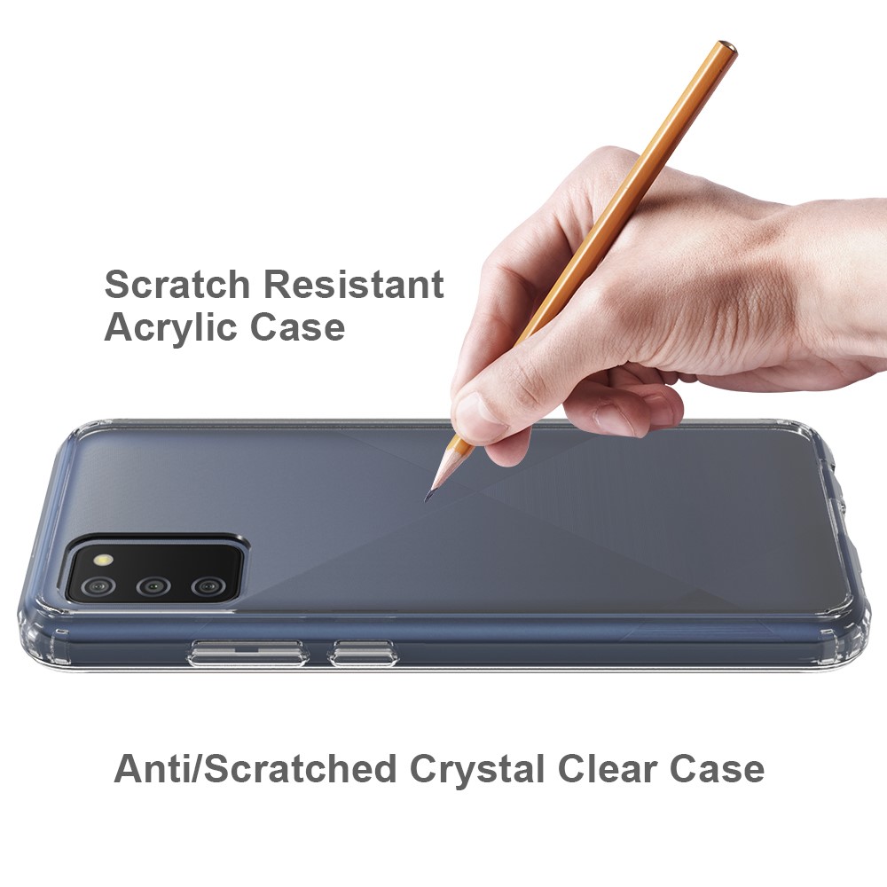 Ultra Clear Shockproof Anti-scratch Acrylic + TPU Back Hybrid Cell Shell for Samsung Galaxy A02s (EU Version)-5
