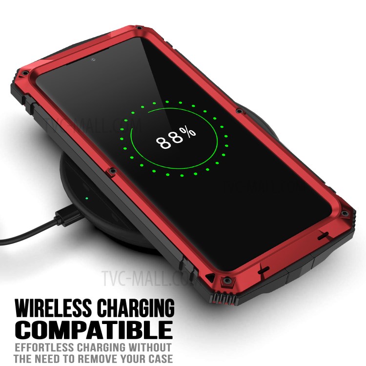 Shockproof Dustproof Kickstand TPU+Metal Protector Cover Kickstand Shell for Samsung Galaxy S21+ 5G - Red-2