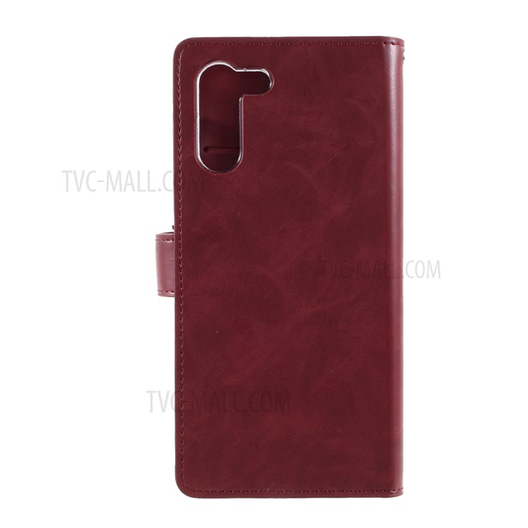 MERCURY GOOSPERY Mansoor Series Wallet Style Leather Cover Case for Samsung Galaxy S21+ - Wine Red-3