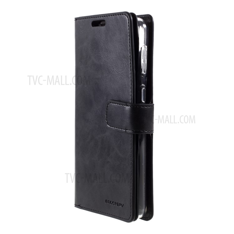 MERCURY GOOSPERY Mansoor Series Wallet Style Leather Cover Case for Samsung Galaxy S21 - Black-2