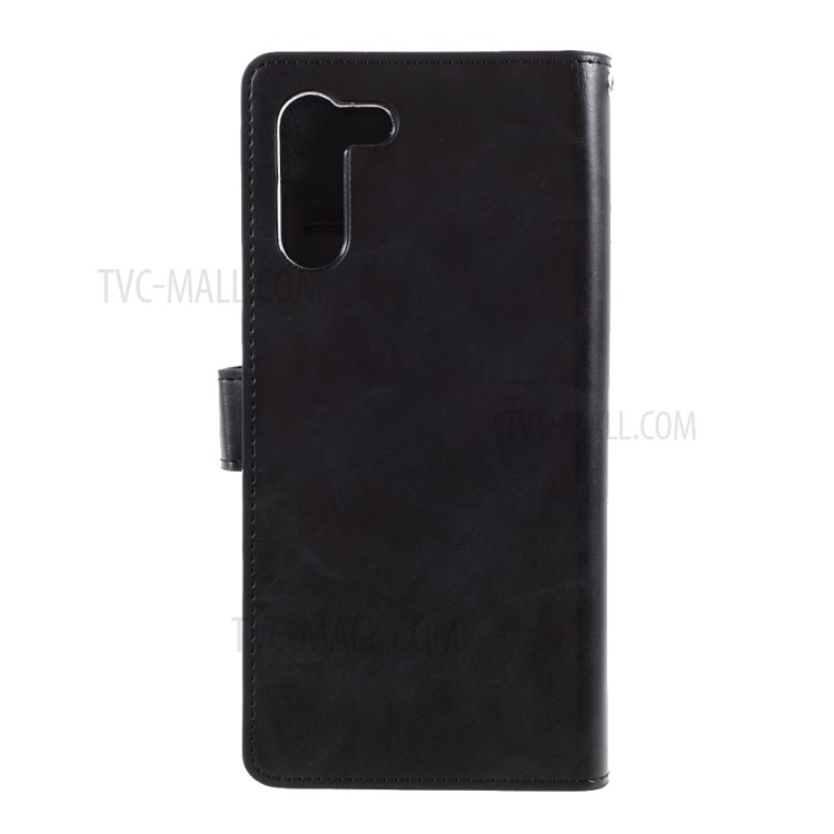 MERCURY GOOSPERY Mansoor Series Wallet Style Leather Cover Case for Samsung Galaxy S21 - Black-3