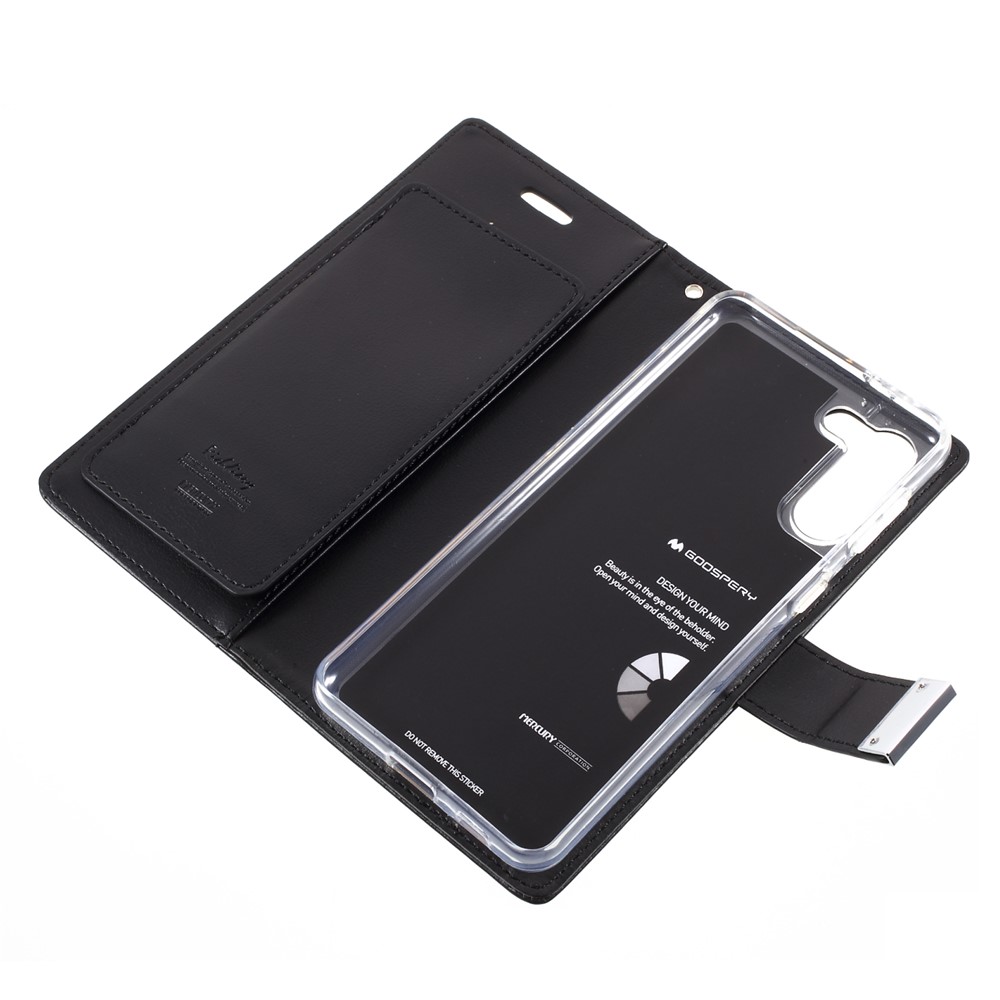 MERCURY GOOSPERY Rich Diary Metal Buckle Wallet PU Leather Case for Samsung Galaxy S21+ - Black-10