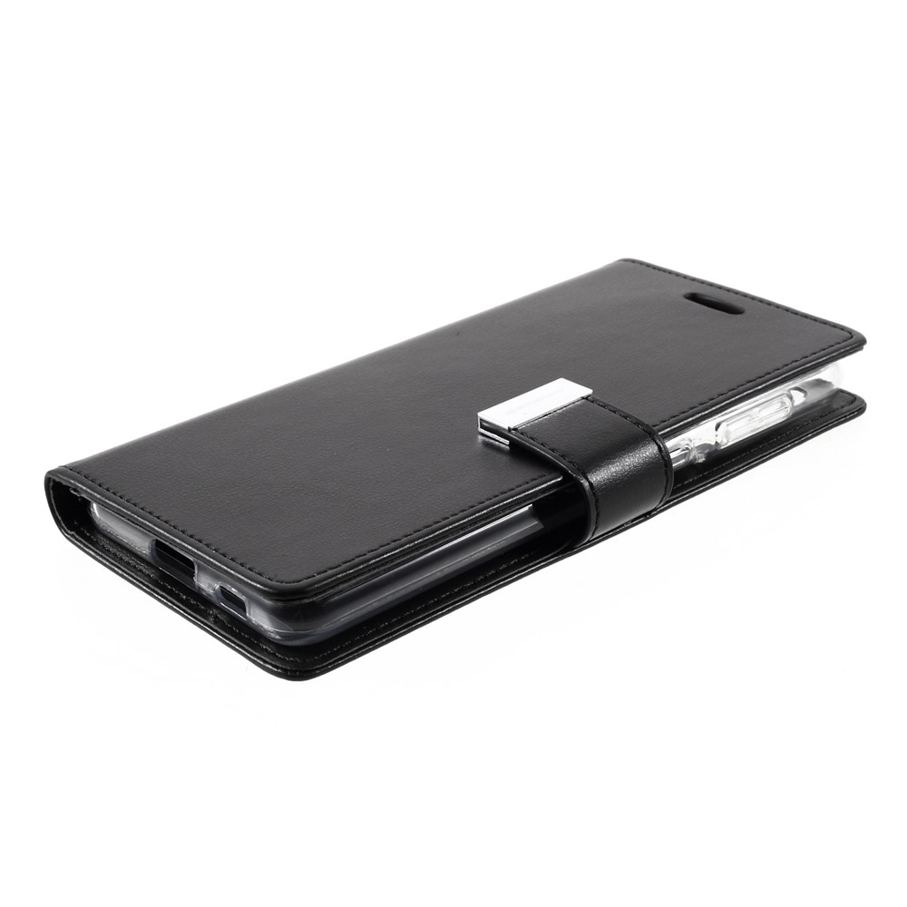 MERCURY GOOSPERY Rich Diary Metal Buckle Wallet PU Leather Case for Samsung Galaxy S21+ - Black-6
