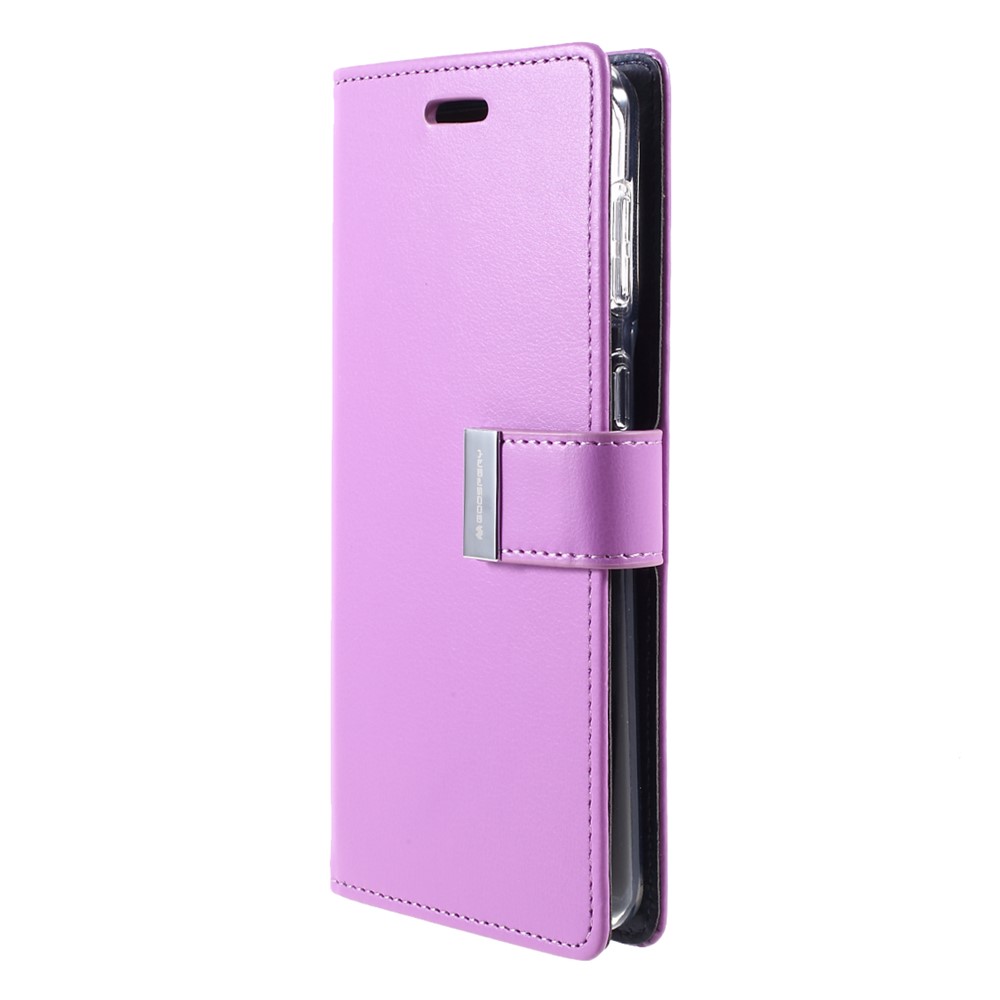 MERCURY GOOSPERY Rich Diary Metal Buckle Wallet PU Leather Case for Samsung Galaxy S21 Cover - Purple-2