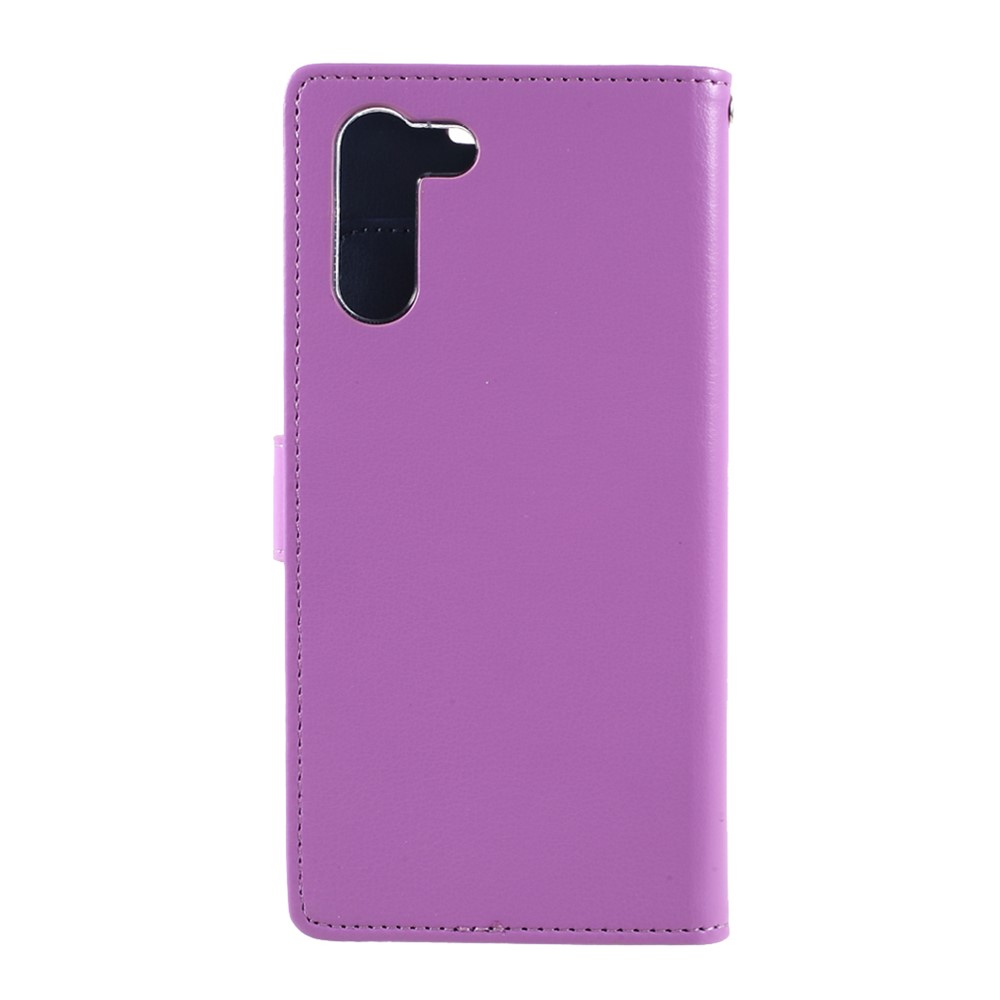 MERCURY GOOSPERY Rich Diary Metal Buckle Wallet PU Leather Case for Samsung Galaxy S21 Cover - Purple-3