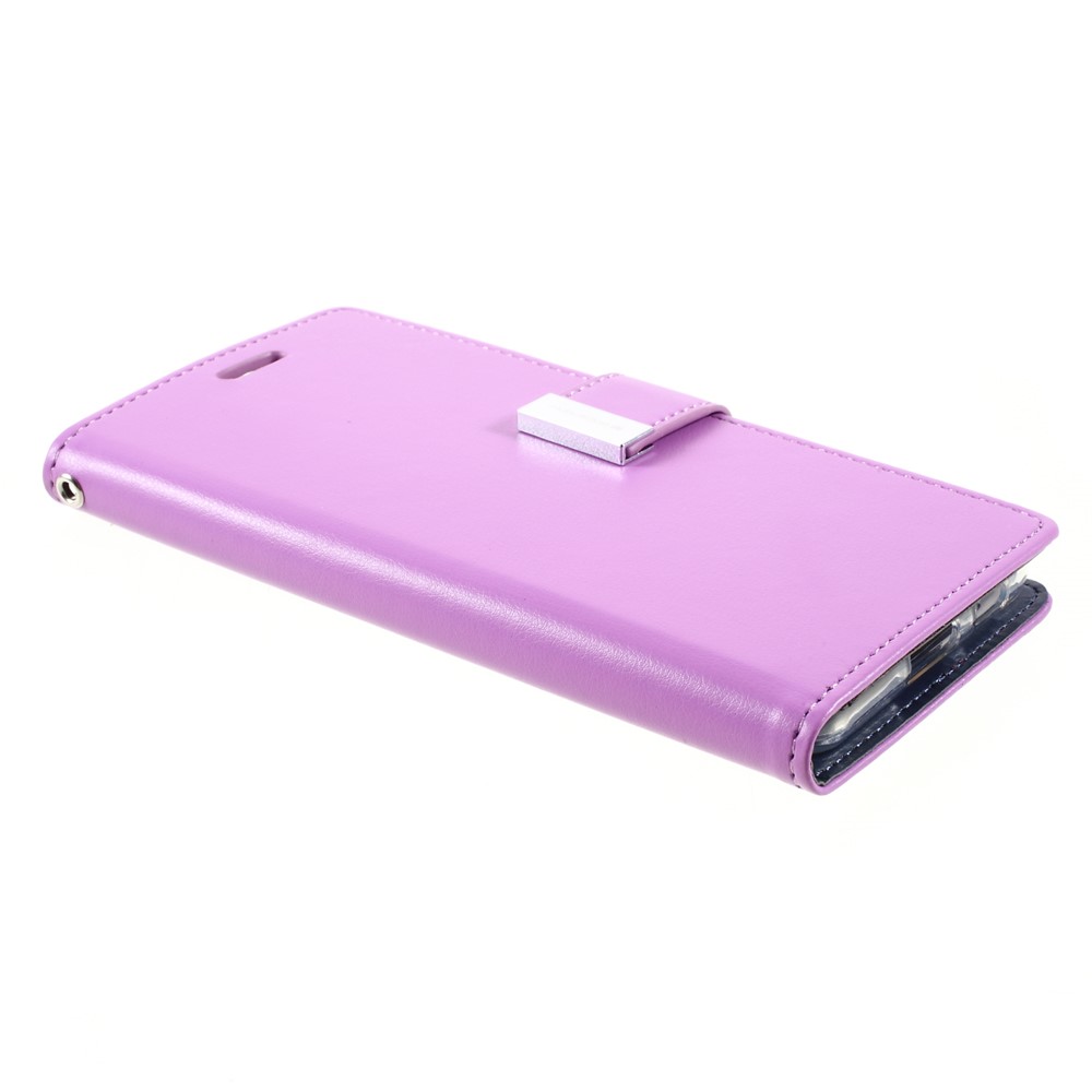 MERCURY GOOSPERY Rich Diary Metal Buckle Wallet PU Leather Case for Samsung Galaxy S21 Cover - Purple-4