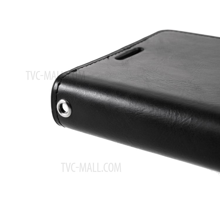 MERCURY GOOSPERY Mansoor Series Wallet Style Leather Cover Case for Samsung Galaxy S21 Ultra - Black-12