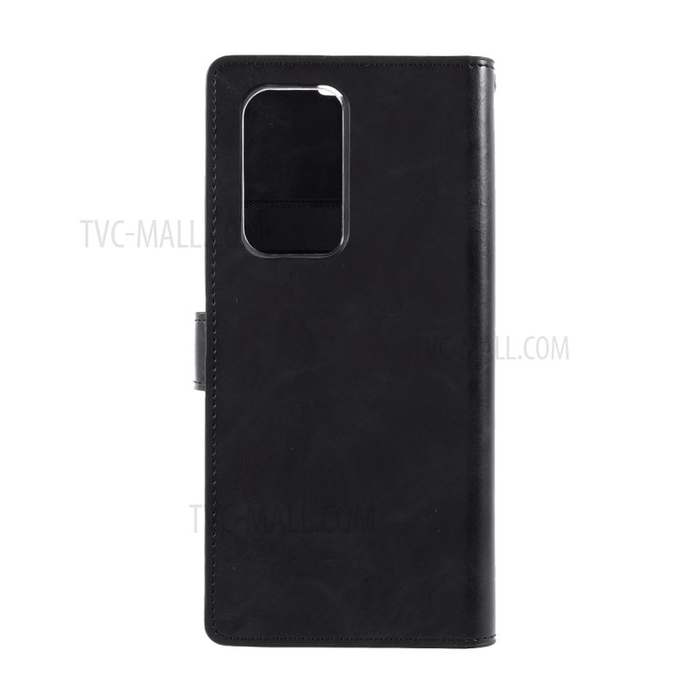 MERCURY GOOSPERY Mansoor Series Wallet Style Leather Cover Case for Samsung Galaxy S21 Ultra - Black-3