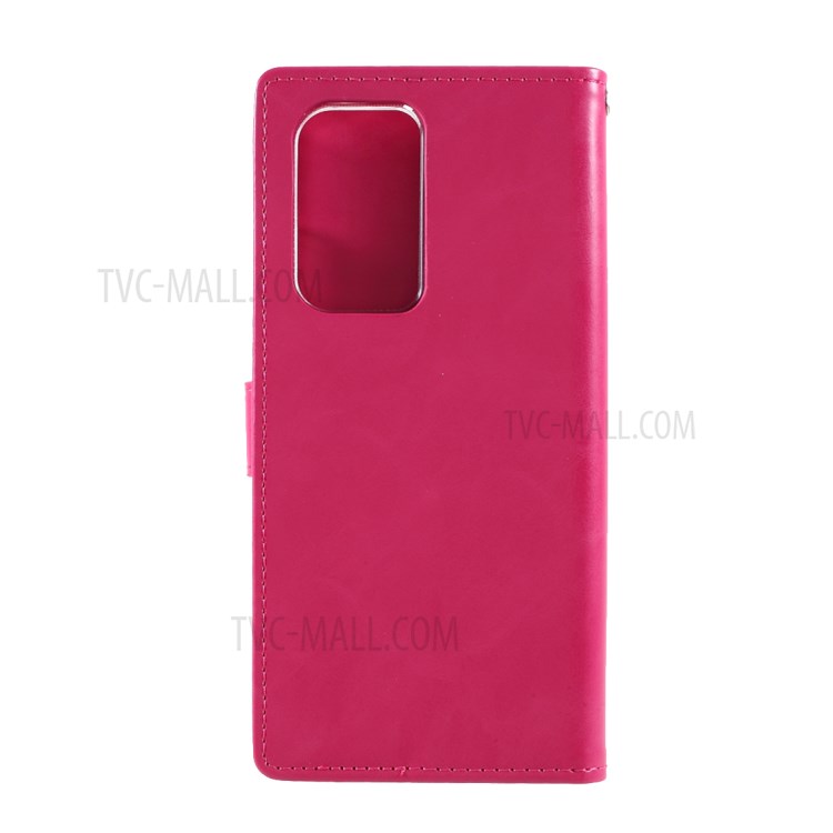 MERCURY GOOSPERY Blue Moon Leather Wallet Stand Case for Samsung Galaxy S21 Ultra Cover - Rose-3